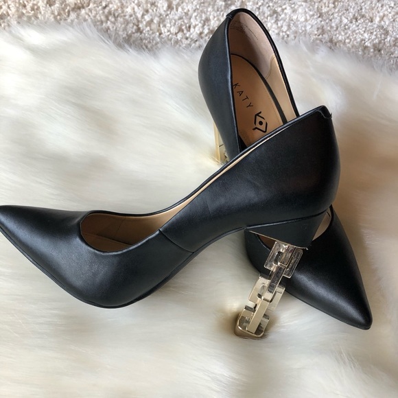 Pre-Owned Black Katy Perry Suzzie Chain-Heel Pumps - Picture 4 of 8